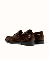 Ezra Chestnut Ruched Loafer - Men's