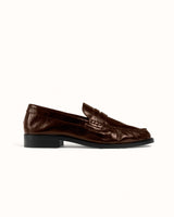 Ezra Chestnut Ruched Loafer - Women's