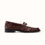 Ezra Chestnut + White Ruched Loafer - Men's