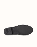 Ezra Black Tumbled Ruched Loafer - Women's
