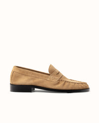 Ezra Tan Suede Ruched Loafer - Men's