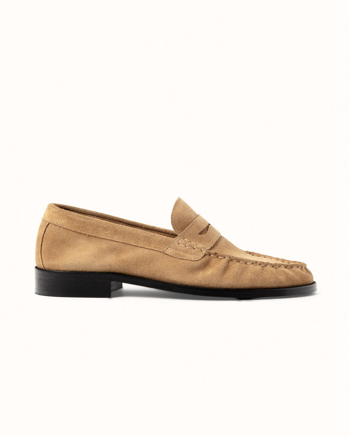 Ezra Tan Suede Ruched Loafer - Men's