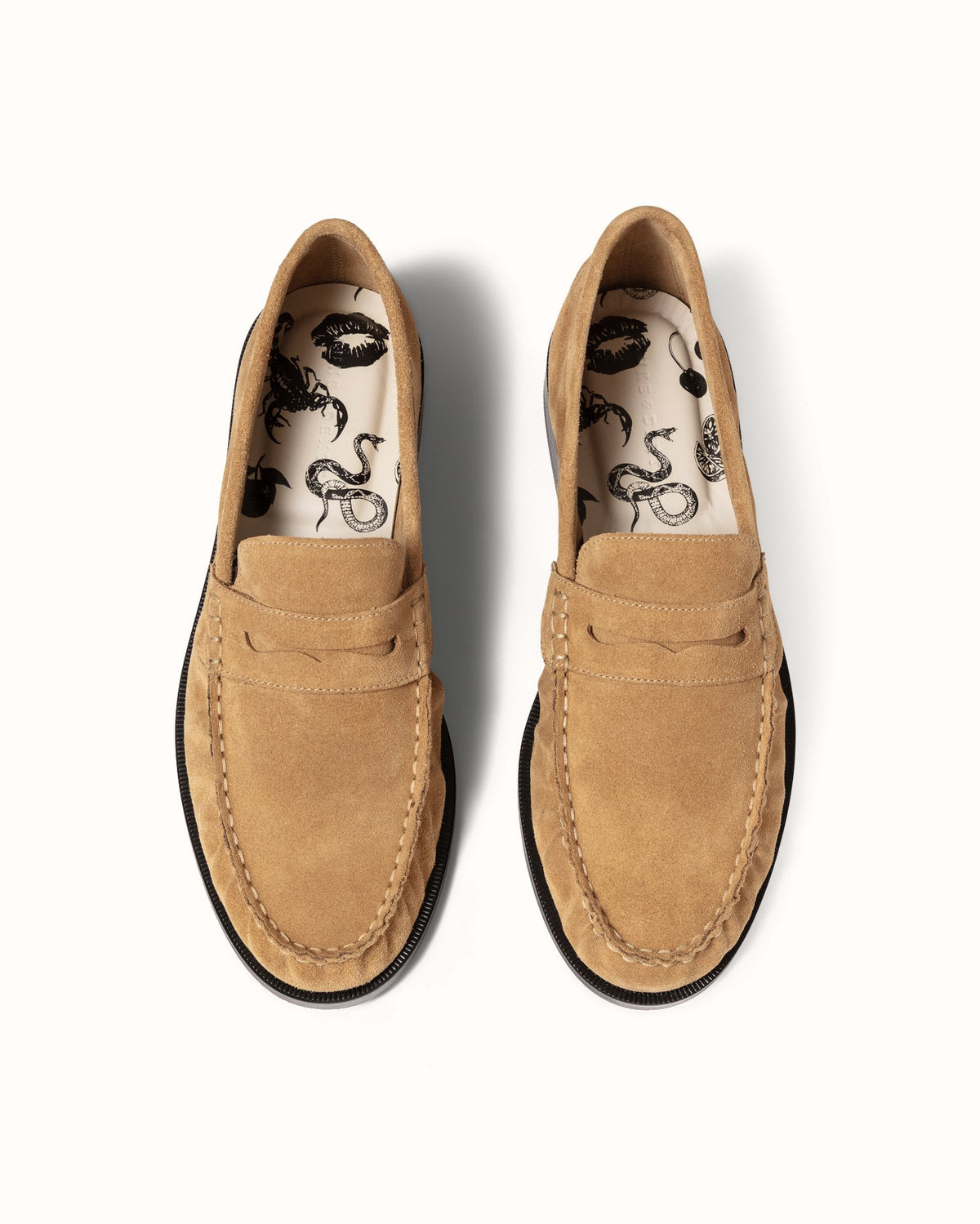 Ezra Tan Suede Ruched Loafer - Men's