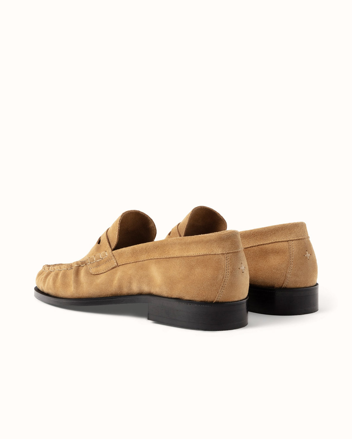 Ezra Tan Suede Ruched Loafer - Men's