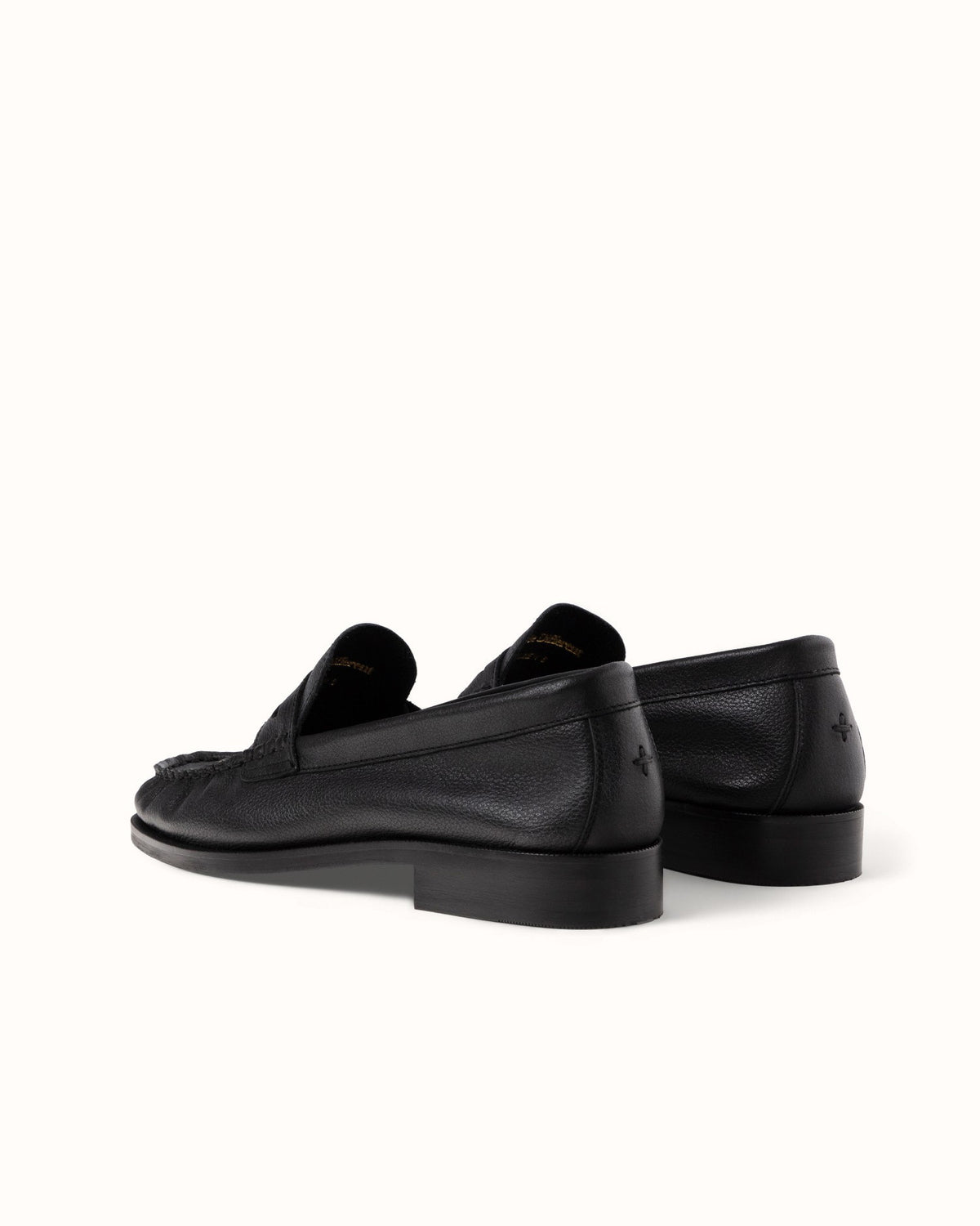 Ezra Black Tumbled Ruched Loafer - Women's