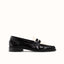 Ezra Black + White Ruched Loafer - Women's
