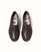 Ezra Brown Pebble Ruched Loafer - Women's