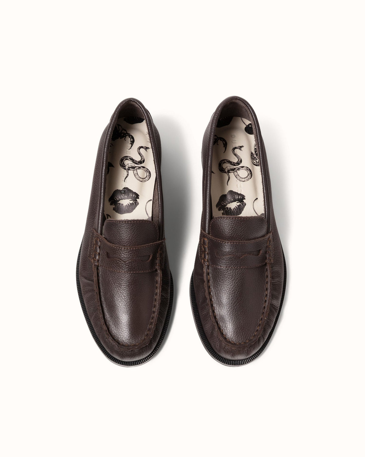 Ezra Brown Pebble Ruched Loafer - Women's