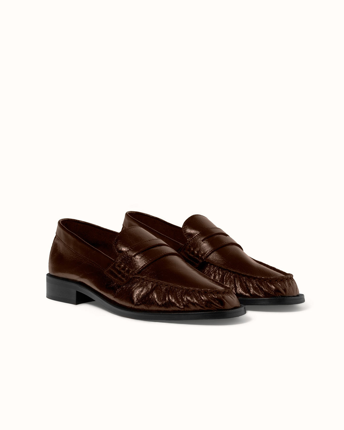 Ezra Chestnut Ruched Loafer - Women's