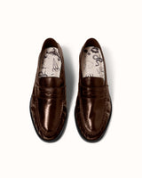 Ezra Chestnut Ruched Loafer - Women's