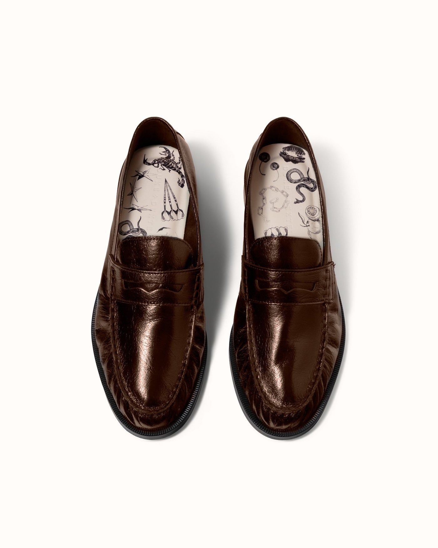 Ezra Chestnut Brown Leather Ruched Loafer - Women's | DUKE + DEXTER