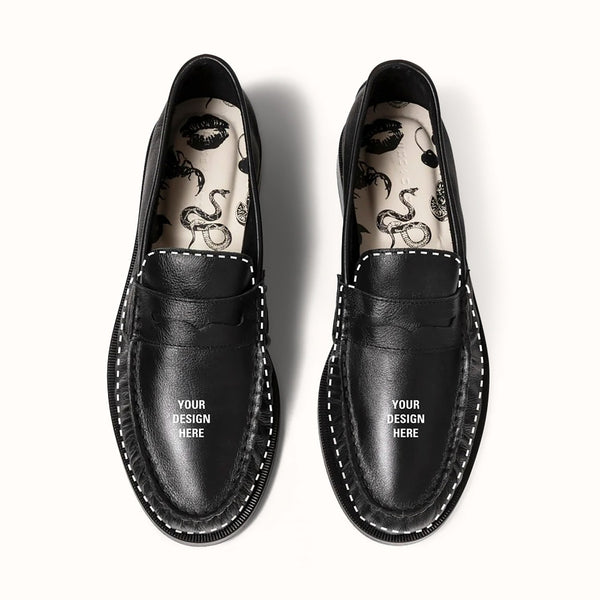 Ezra Hand-Painted Ruched Loafer - Men's