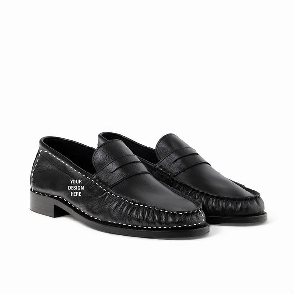 Ezra Hand-Painted Ruched Loafer - Men's