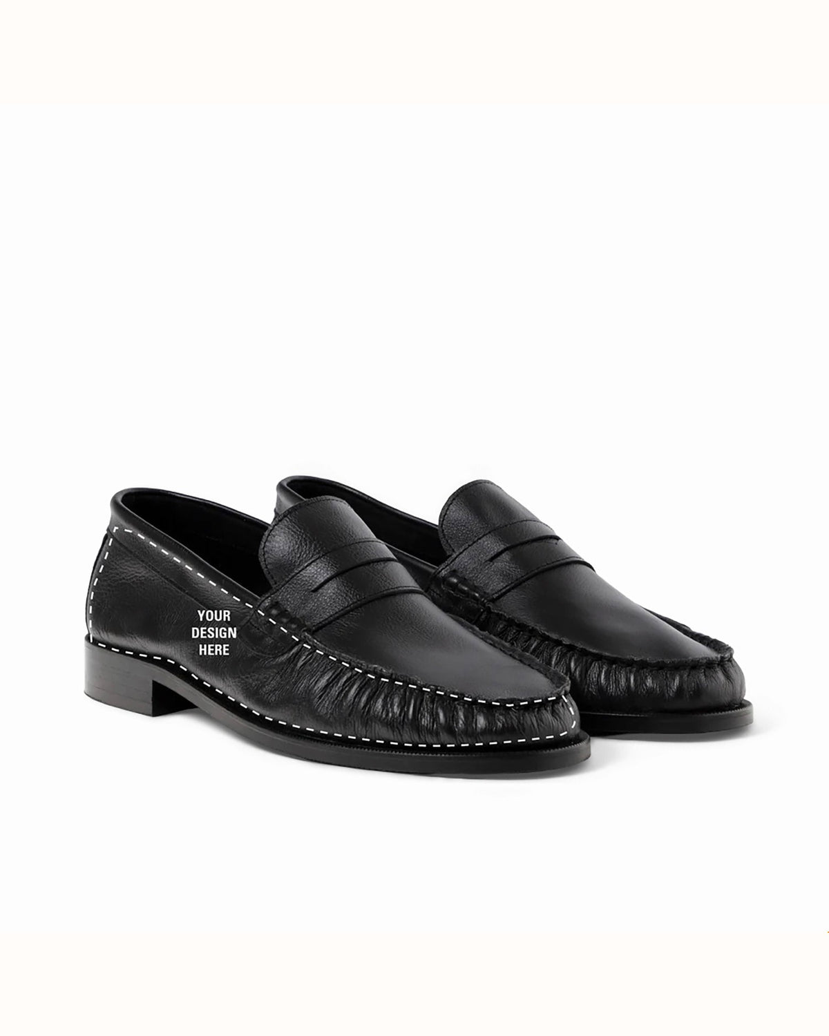 Ezra Hand-Painted Ruched Loafer - Men's