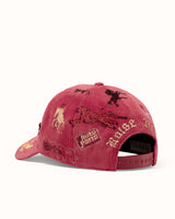 Hand-Painted DR4 Red Corduroy Cap