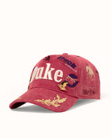 Hand-Painted DR4 Red Corduroy Cap