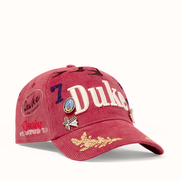 Hand-Painted DR4 Red Corduroy Cap