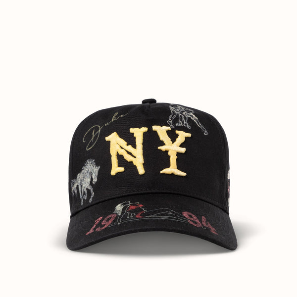 Hand-Painted NY Black Cap