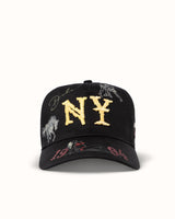 Hand-Painted NY Black Cap