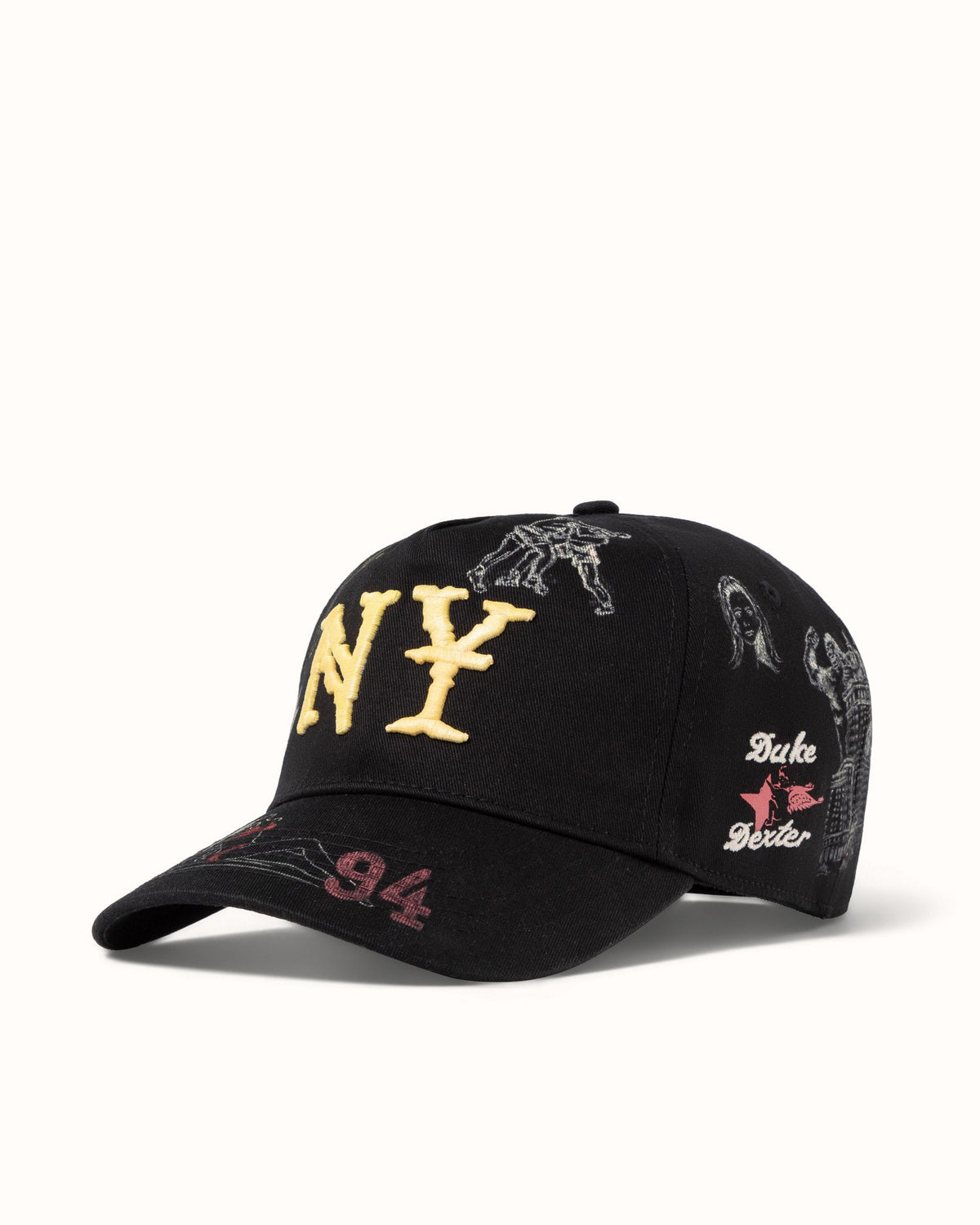 Hand-Painted NY Black Cap