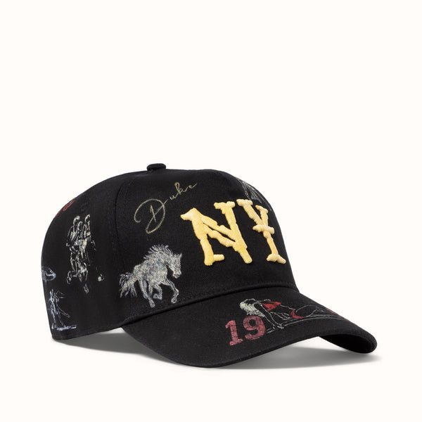 Hand-Painted NY Black Cap