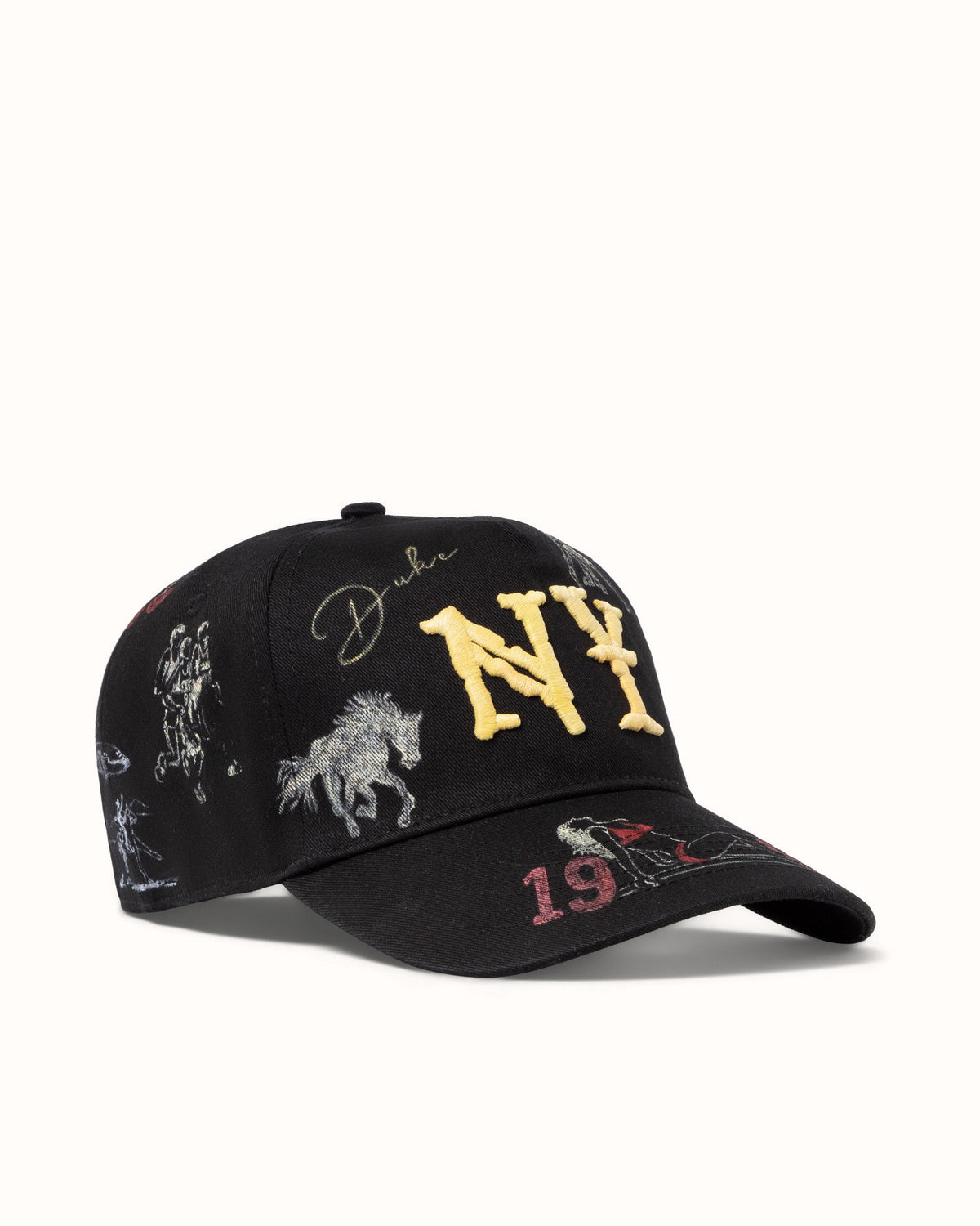 Hand-Painted NY Black Cap