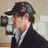 Hand-Painted NY Black Cap