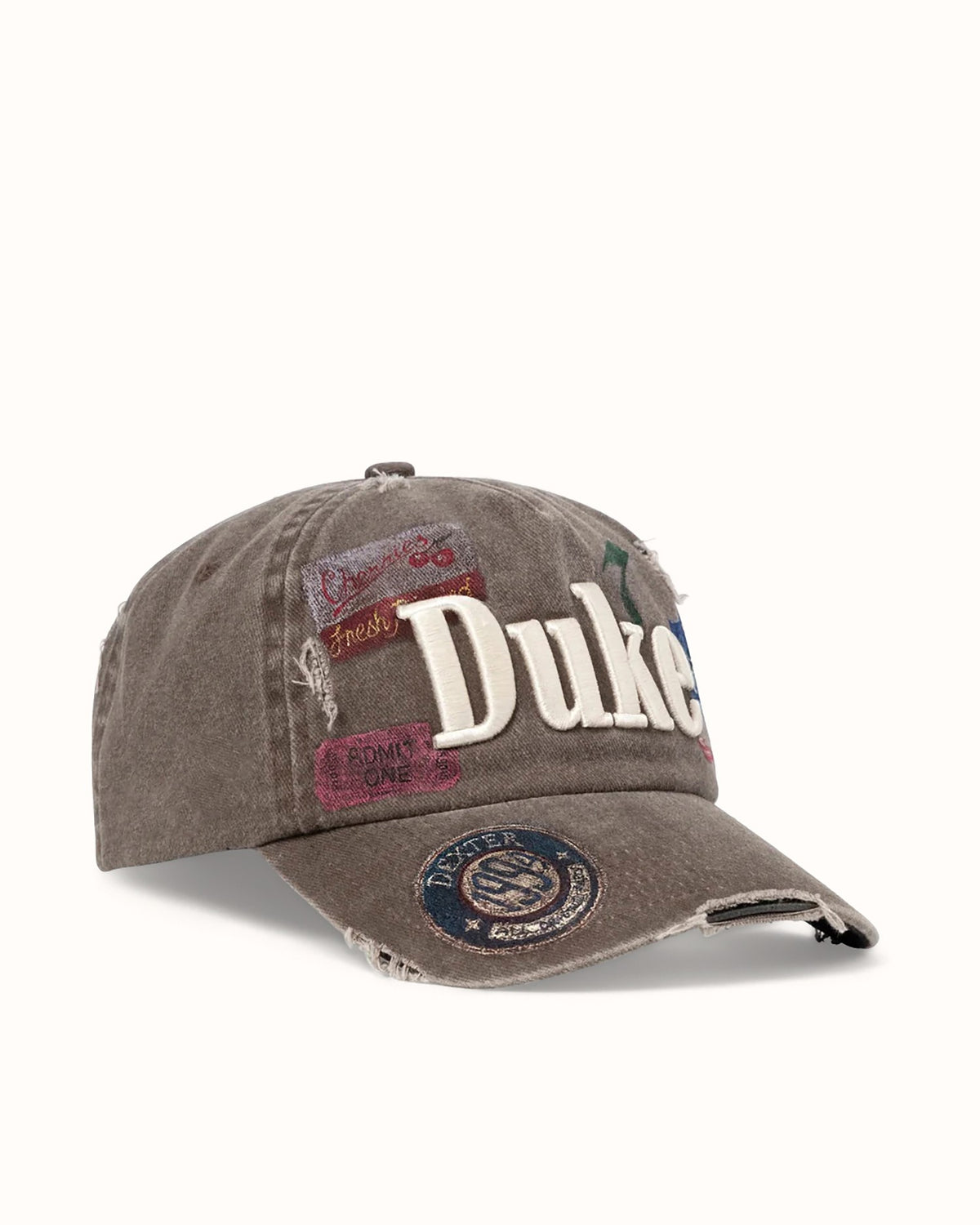 Hand-Painted Patch Distressed Cap
