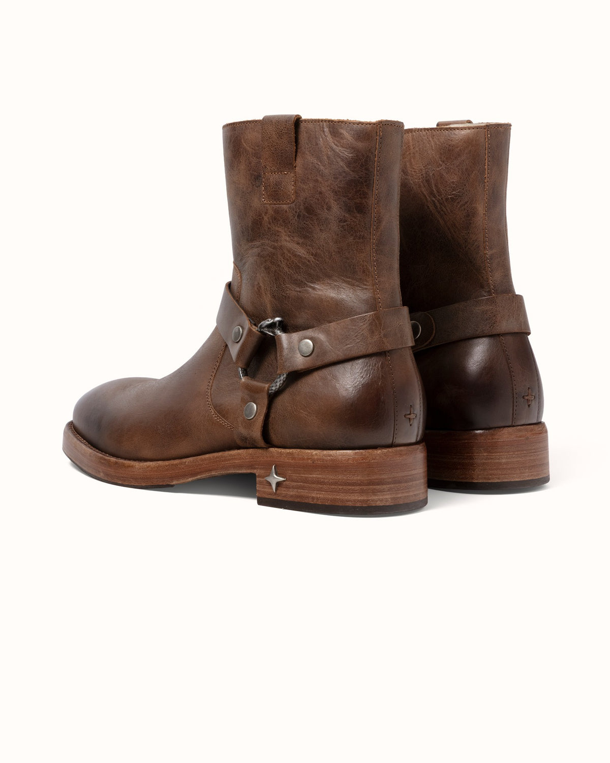 Harley Brown Distressed Biker Boot - Men's