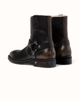 Harley Black Distressed Biker Boot - Men's