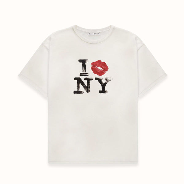 I Kiss NY Vintage White T-Shirt