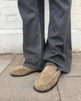 Willis Khaki Hairy Suede Penny Loafer - Men's