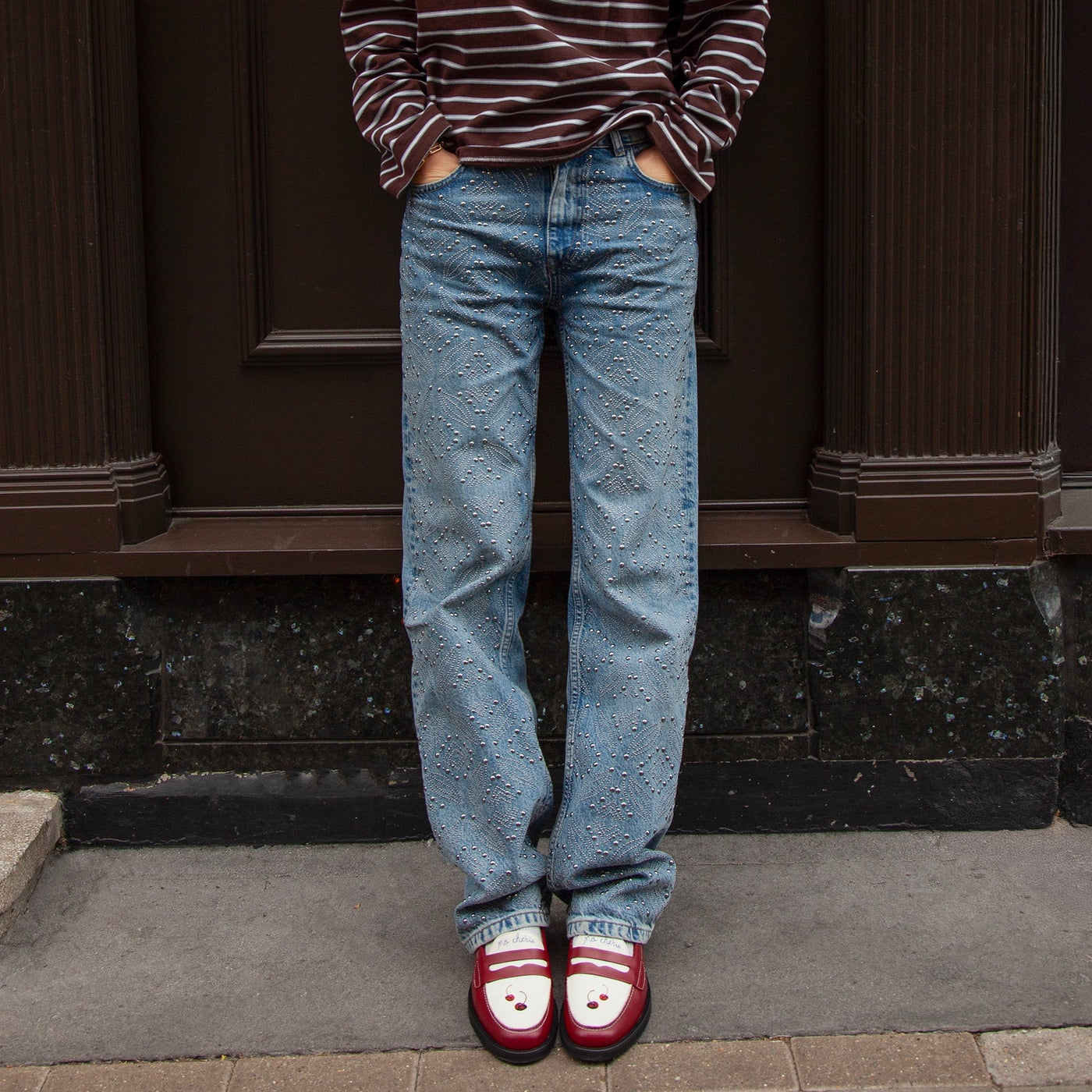 Wilde Cherry Red Leather Penny Loafer - Women's | DUKE + DEXTER