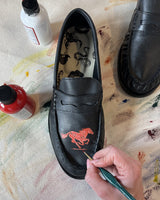 Ezra Hand-Painted Ruched Loafer - Men's