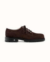 Lennon Chocolate Suede Derby - Men's