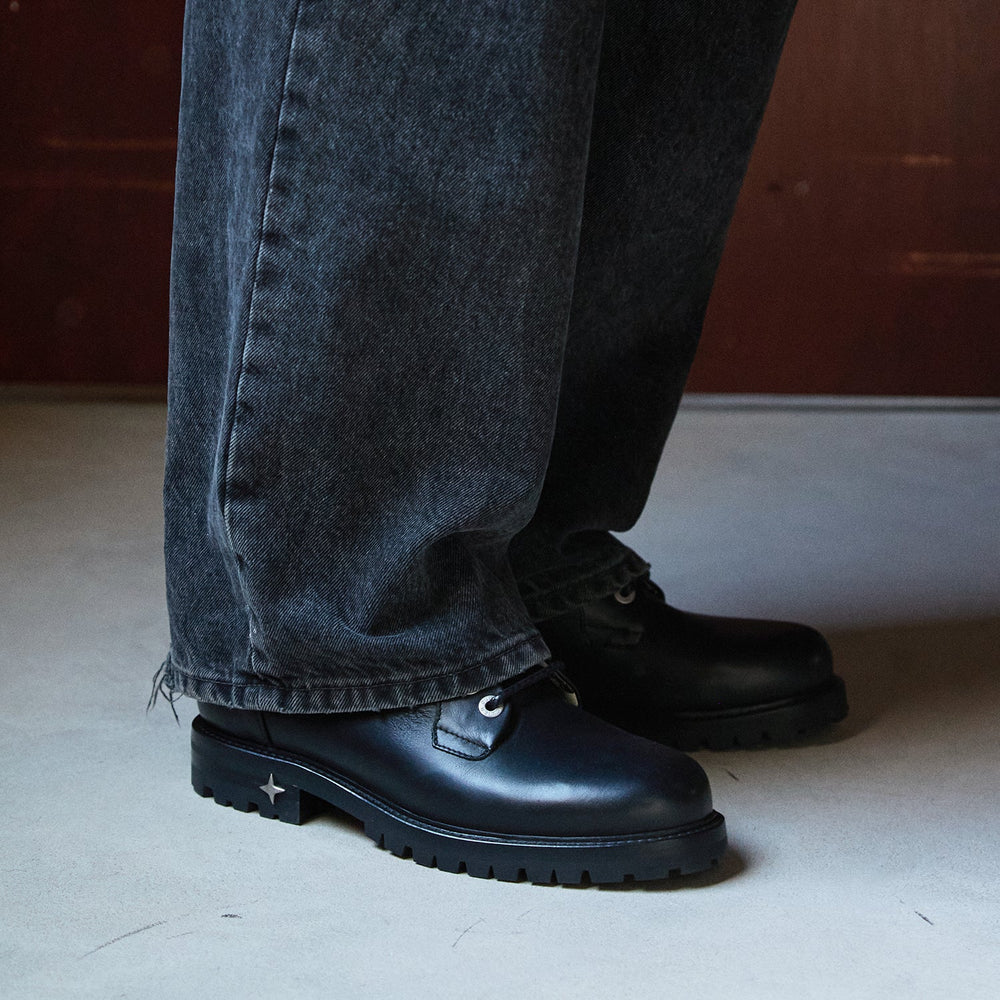 Lennon Black Derby - Men's