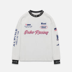 Alpine Formula One Team Vintage White Waffle Long-Sleeve