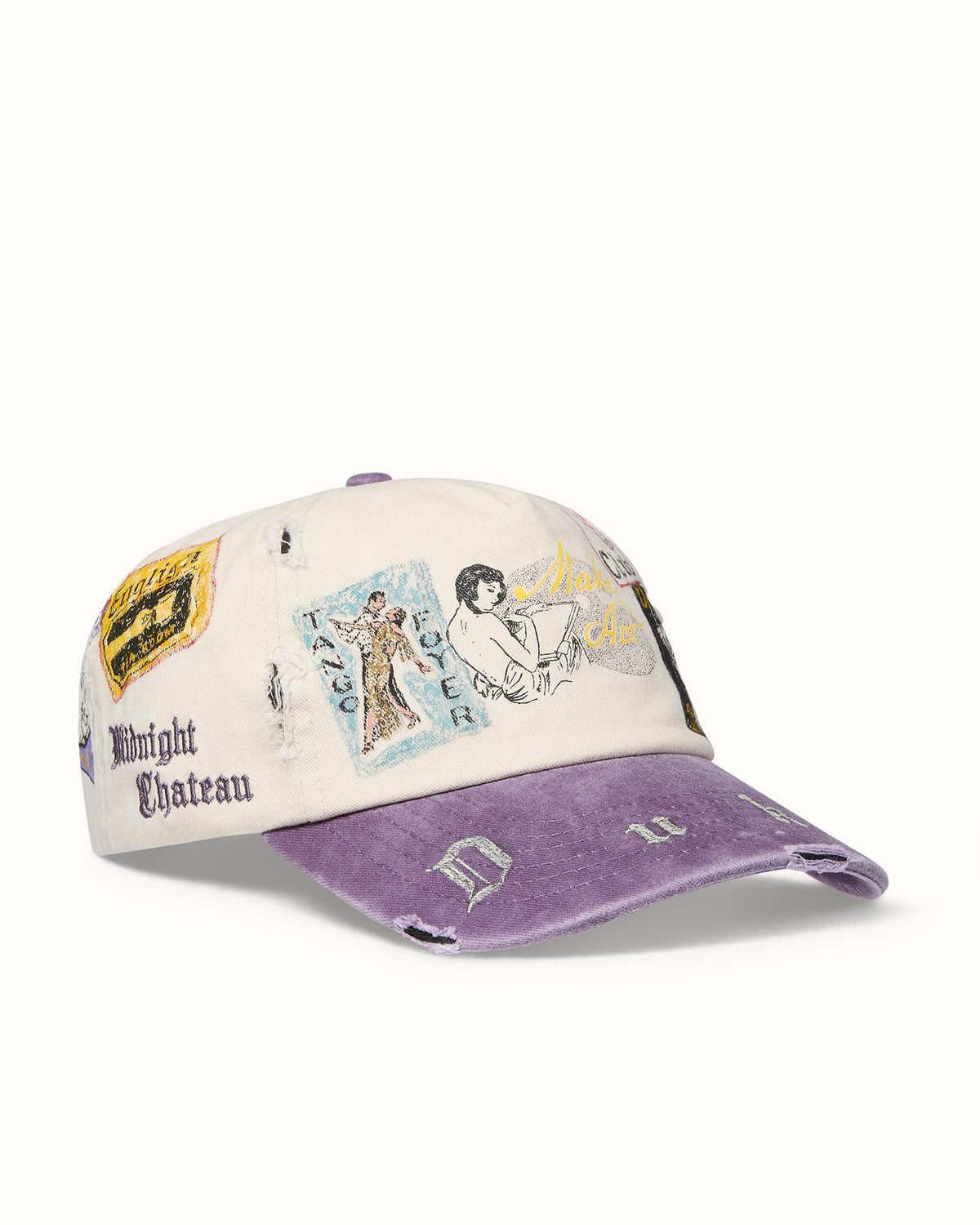Hand-Painted MC Make Art Cream Cap