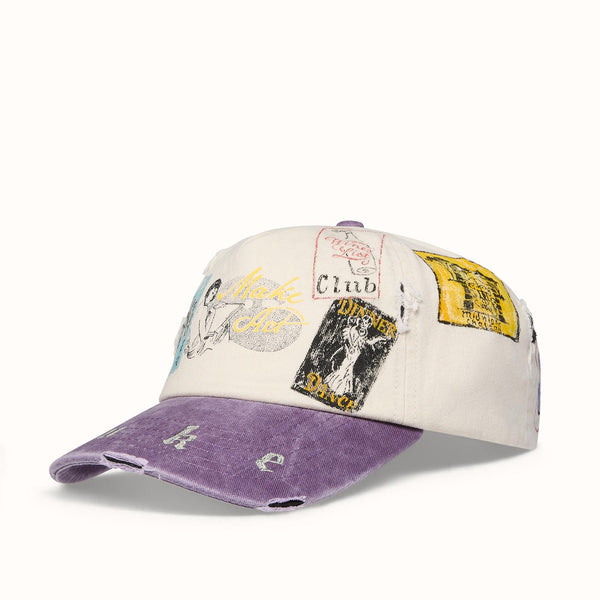 Hand-Painted MC Make Art Cream Cap