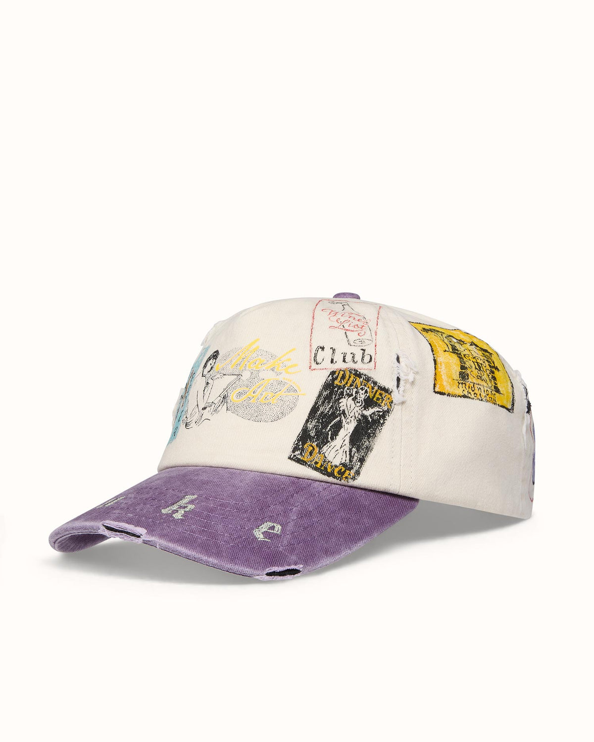 Hand-Painted MC Make Art Cream Cap