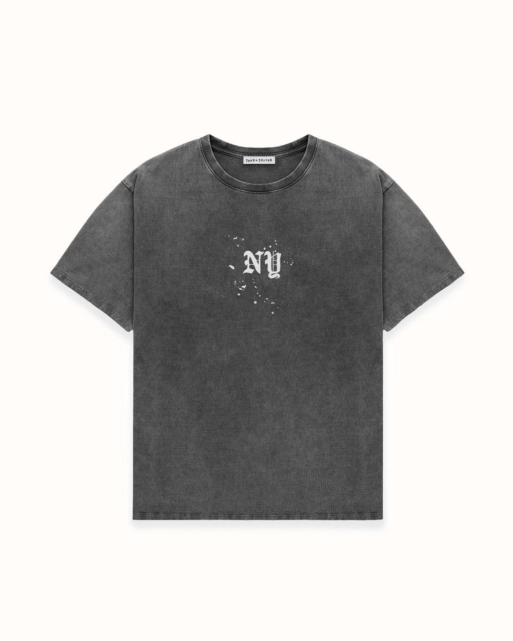 NY Paint Splatter Washed Grey T-Shirt
