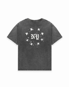 NY Paint Splatter Washed Grey T-Shirt