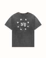 NY Paint Splatter Washed Grey T-Shirt
