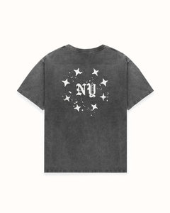 NY Paint Splatter Washed Grey T-Shirt