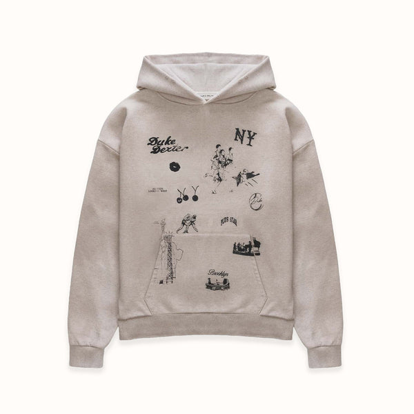 NY Sketch Oat Marl Hoodie