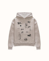 NY Sketch Oat Marl Hoodie
