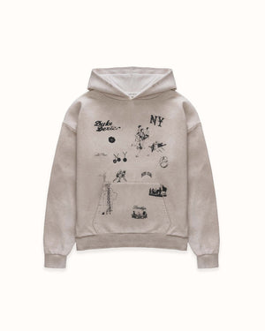 NY Sketch Oat Marl Hoodie