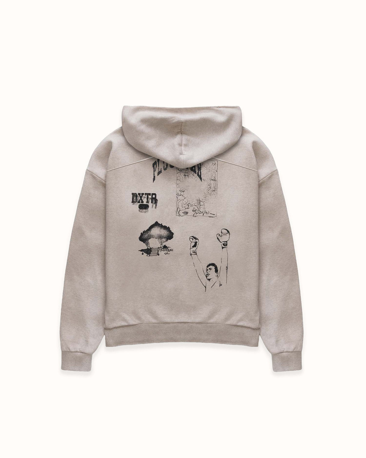 NY Sketch Oat Marl Hoodie