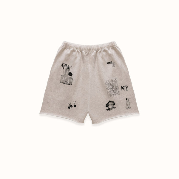 NY Sketch Oat Marl Short