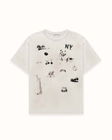 NY Sketch Vintage White T-Shirt